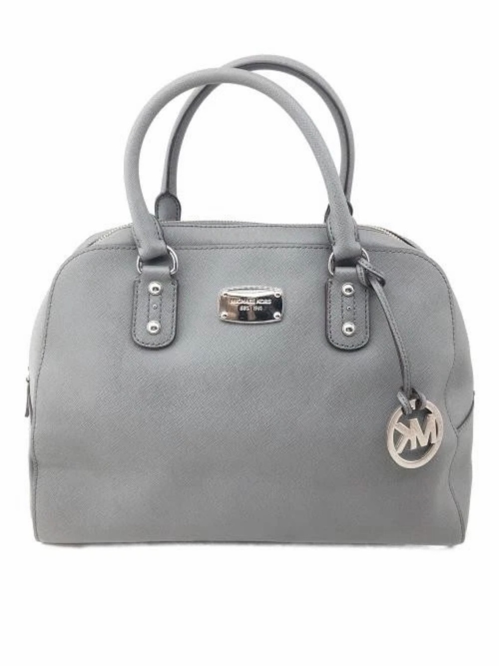 Michael Kors Pearl Gray Saffiano Satchel